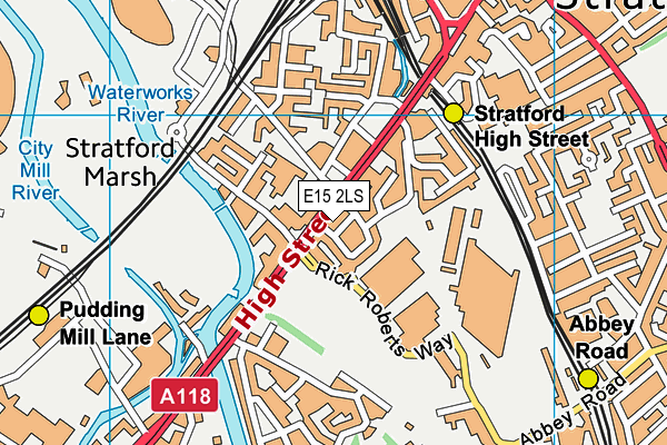 E15 2LS map - OS VectorMap District (Ordnance Survey)