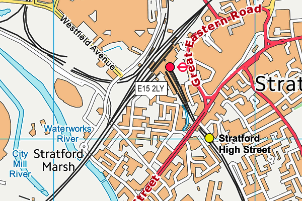 E15 2LY map - OS VectorMap District (Ordnance Survey)