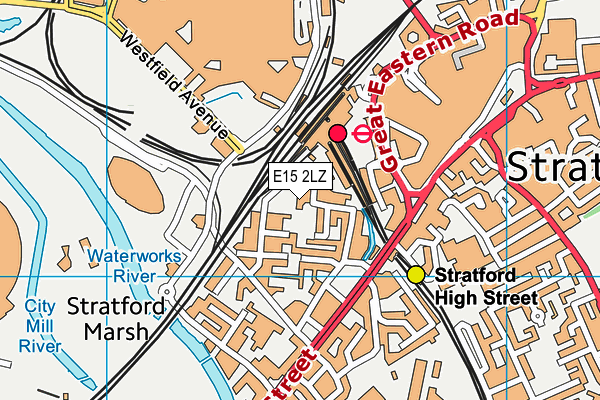 E15 2LZ map - OS VectorMap District (Ordnance Survey)