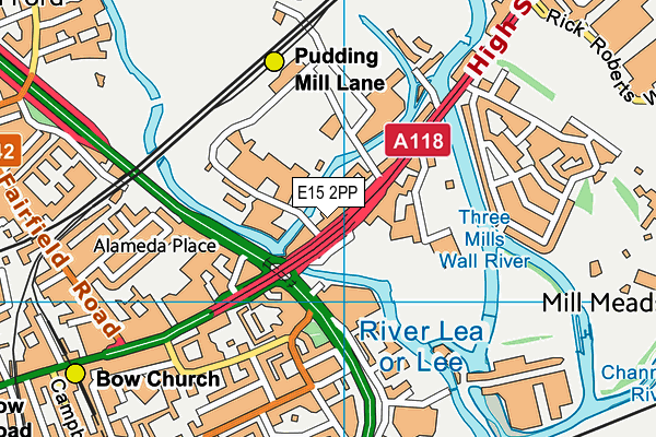 E15 2PP map - OS VectorMap District (Ordnance Survey)