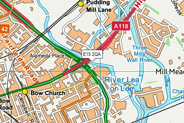 E15 2QA map - OS VectorMap District (Ordnance Survey)