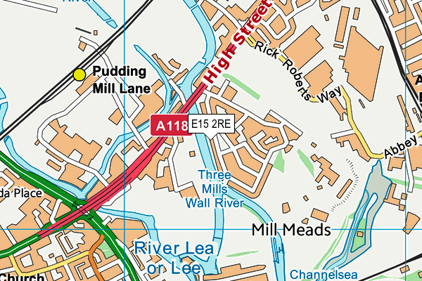 E15 2RE map - OS VectorMap District (Ordnance Survey)