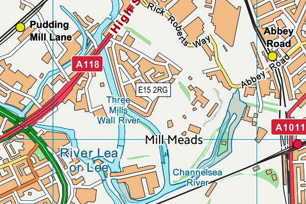 E15 2RG map - OS VectorMap District (Ordnance Survey)