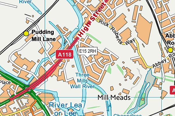 E15 2RH map - OS VectorMap District (Ordnance Survey)