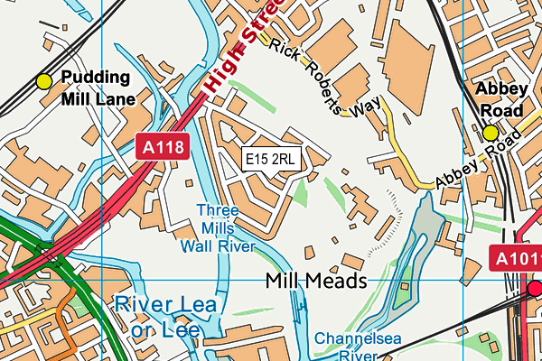 E15 2RL map - OS VectorMap District (Ordnance Survey)