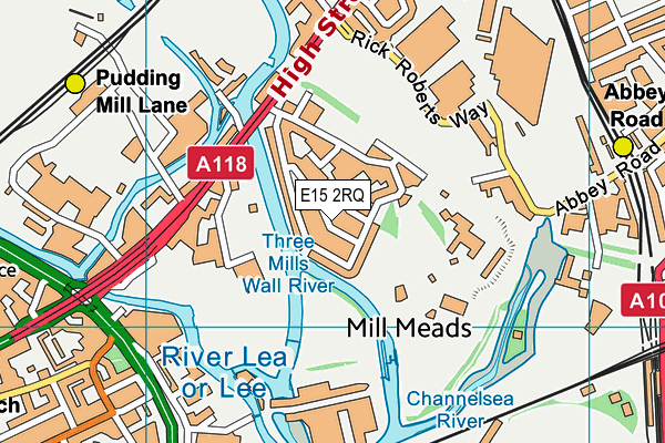 E15 2RQ map - OS VectorMap District (Ordnance Survey)