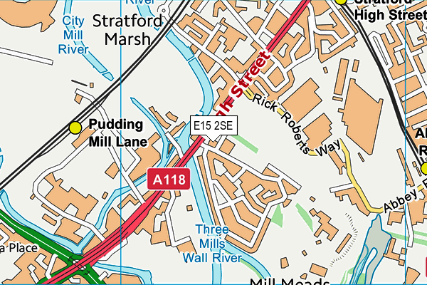 E15 2SE map - OS VectorMap District (Ordnance Survey)