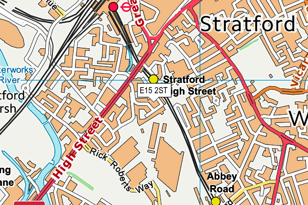 E15 2ST map - OS VectorMap District (Ordnance Survey)