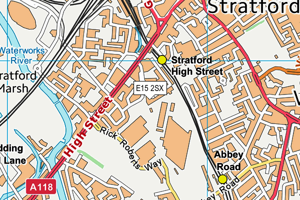 E15 2SX map - OS VectorMap District (Ordnance Survey)