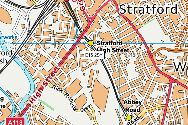 E15 2SY map - OS VectorMap District (Ordnance Survey)