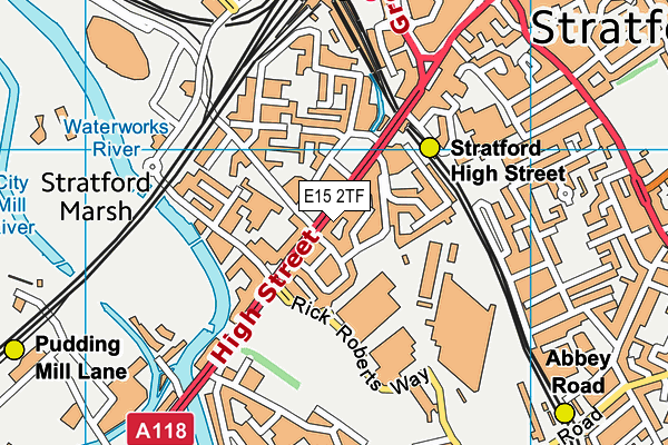 E15 2TF map - OS VectorMap District (Ordnance Survey)