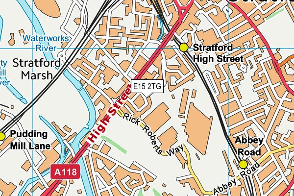 E15 2TG map - OS VectorMap District (Ordnance Survey)