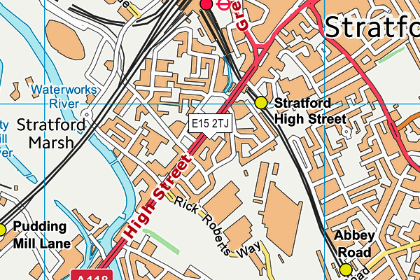 E15 2TJ map - OS VectorMap District (Ordnance Survey)