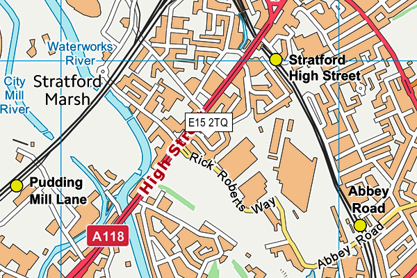 E15 2TQ map - OS VectorMap District (Ordnance Survey)