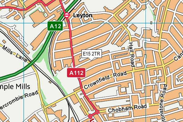 E15 2TR map - OS VectorMap District (Ordnance Survey)