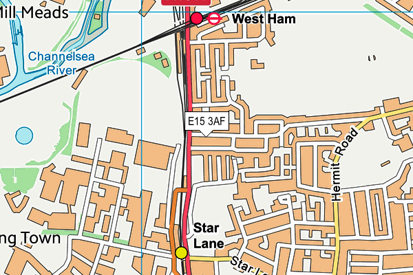 Gainsborough Primary School map (E15 3AF) - OS VectorMap District (Ordnance Survey)