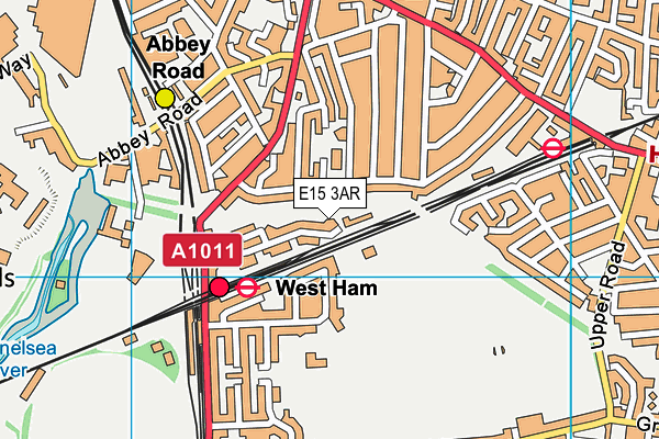 E15 3AR map - OS VectorMap District (Ordnance Survey)