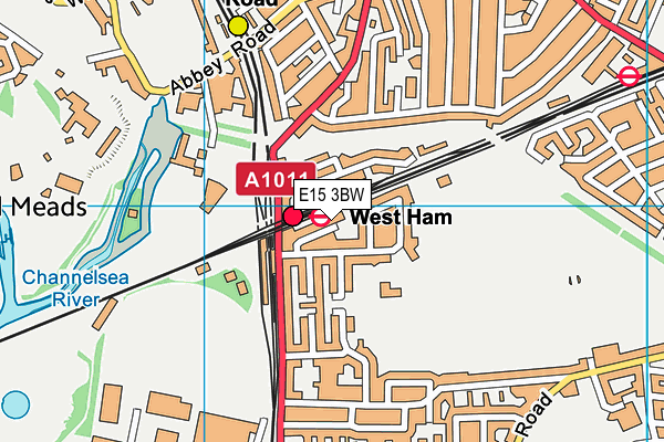 E15 3BW map - OS VectorMap District (Ordnance Survey)