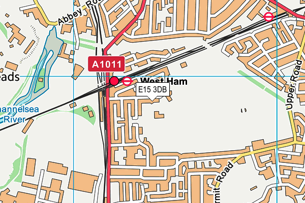 E15 3DB map - OS VectorMap District (Ordnance Survey)