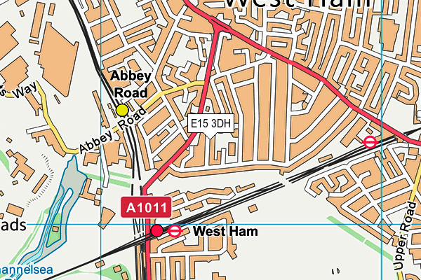 E15 3DH map - OS VectorMap District (Ordnance Survey)