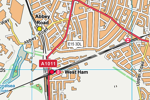 E15 3DL map - OS VectorMap District (Ordnance Survey)