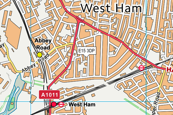 E15 3DP map - OS VectorMap District (Ordnance Survey)
