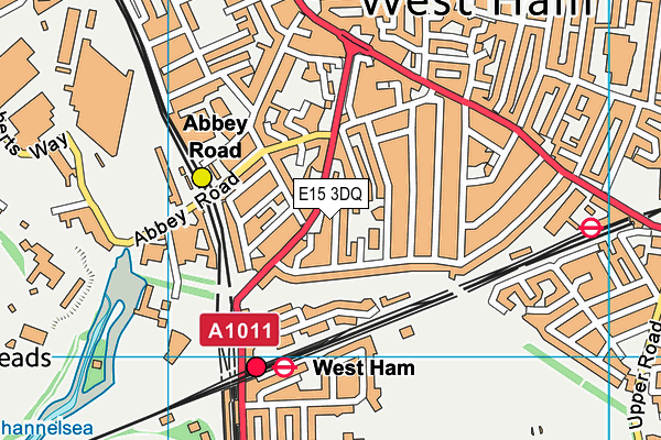 E15 3DQ map - OS VectorMap District (Ordnance Survey)