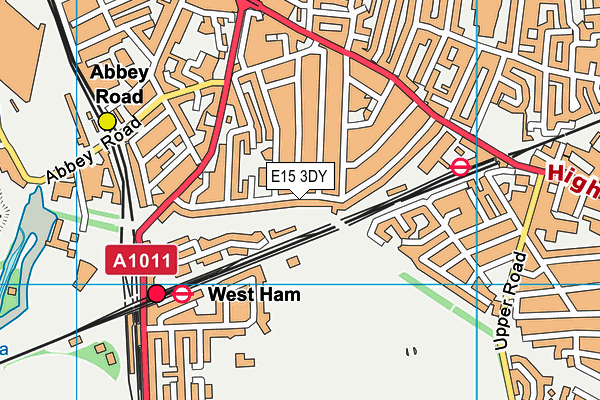 E15 3DY map - OS VectorMap District (Ordnance Survey)