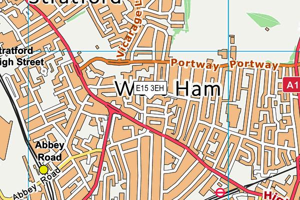 E15 3EH map - OS VectorMap District (Ordnance Survey)