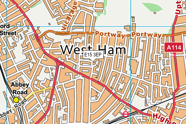 E15 3EP map - OS VectorMap District (Ordnance Survey)