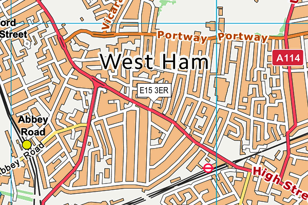 E15 3ER map - OS VectorMap District (Ordnance Survey)