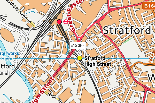 E15 3FF map - OS VectorMap District (Ordnance Survey)