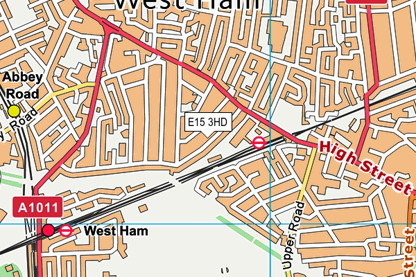 E15 3HD map - OS VectorMap District (Ordnance Survey)