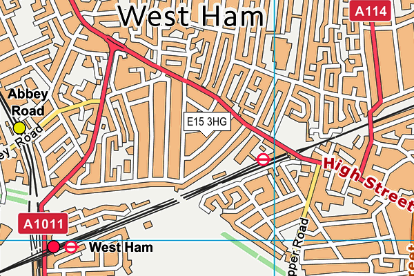 E15 3HG map - OS VectorMap District (Ordnance Survey)