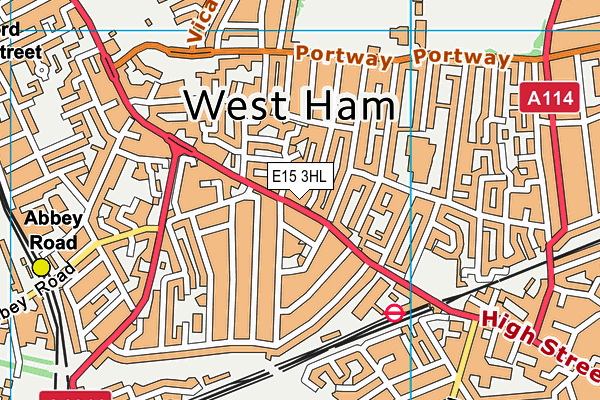 E15 3HL map - OS VectorMap District (Ordnance Survey)