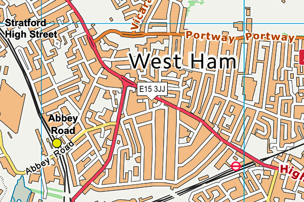 E15 3JJ map - OS VectorMap District (Ordnance Survey)