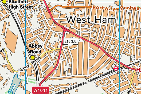 E15 3JL map - OS VectorMap District (Ordnance Survey)