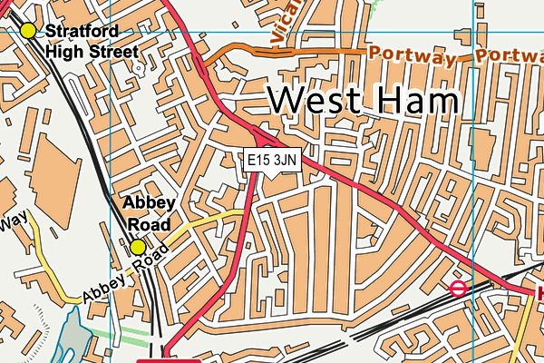 E15 3JN map - OS VectorMap District (Ordnance Survey)