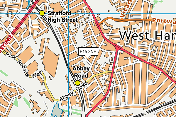 E15 3NH map - OS VectorMap District (Ordnance Survey)