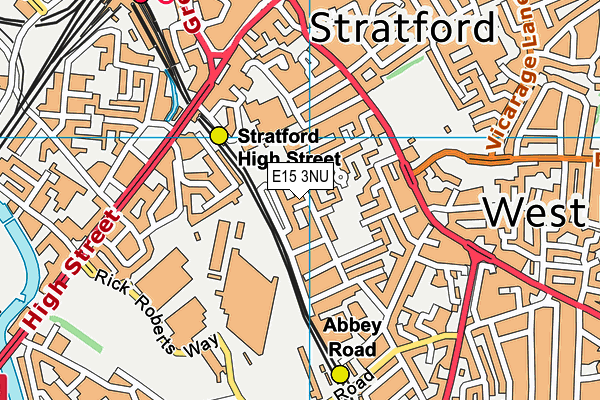 E15 3NU map - OS VectorMap District (Ordnance Survey)