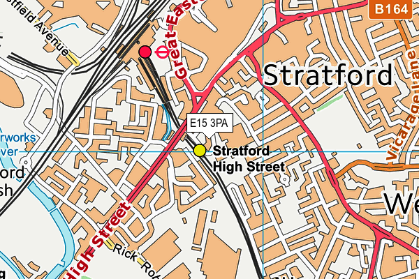 E15 3PA map - OS VectorMap District (Ordnance Survey)