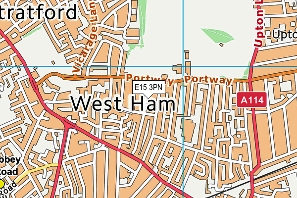 E15 3PN map - OS VectorMap District (Ordnance Survey)