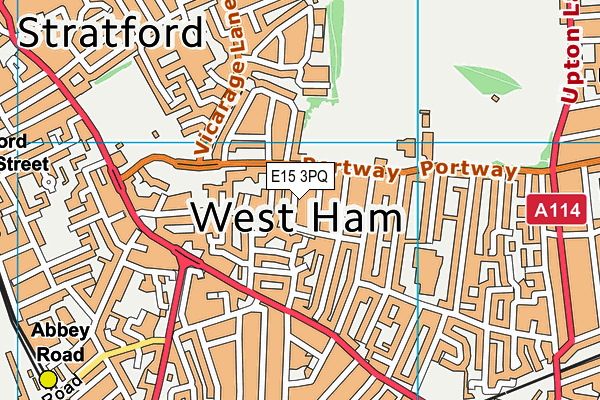 E15 3PQ map - OS VectorMap District (Ordnance Survey)