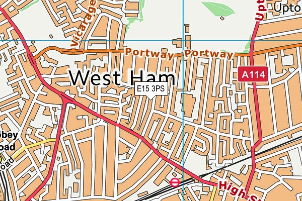 E15 3PS map - OS VectorMap District (Ordnance Survey)