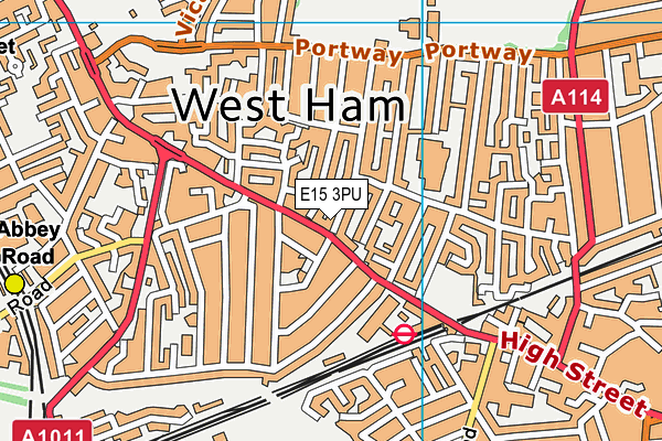 E15 3PU map - OS VectorMap District (Ordnance Survey)