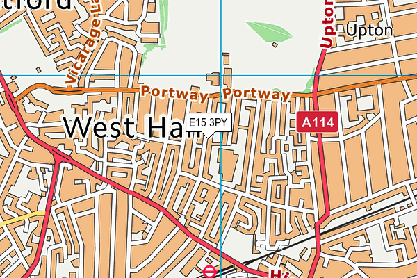 E15 3PY map - OS VectorMap District (Ordnance Survey)