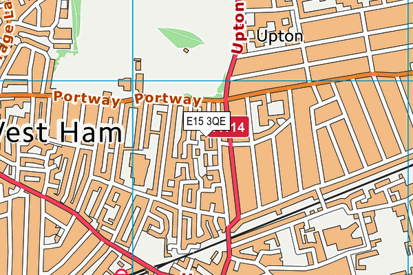 E15 3QE map - OS VectorMap District (Ordnance Survey)
