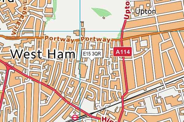 E15 3QR map - OS VectorMap District (Ordnance Survey)