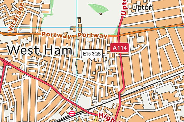 E15 3QS map - OS VectorMap District (Ordnance Survey)
