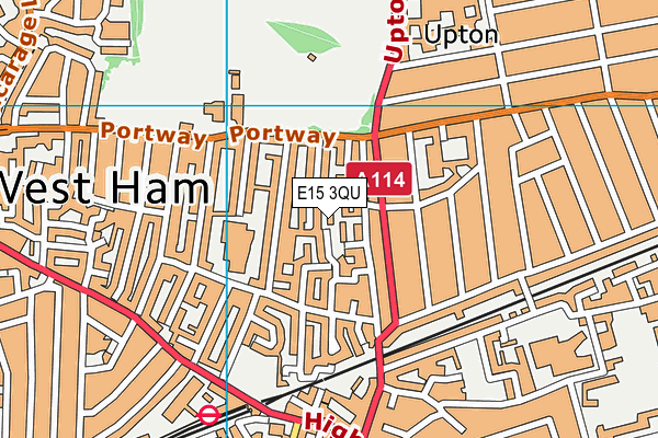 E15 3QU map - OS VectorMap District (Ordnance Survey)